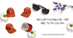 Mũ Lưỡi Trai Màu Đỏ - Mũ nhà mơ