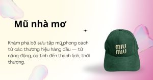 mũ lưỡi trai màu xanh -Mũ nhà mơ